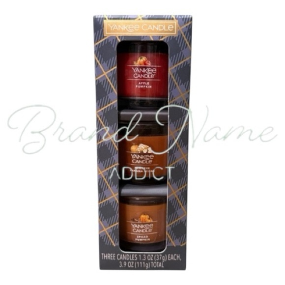 Yankee Candle Other - Yankee Mini Candle Autumn Apple Pumpkin Banana Fall Gift Set